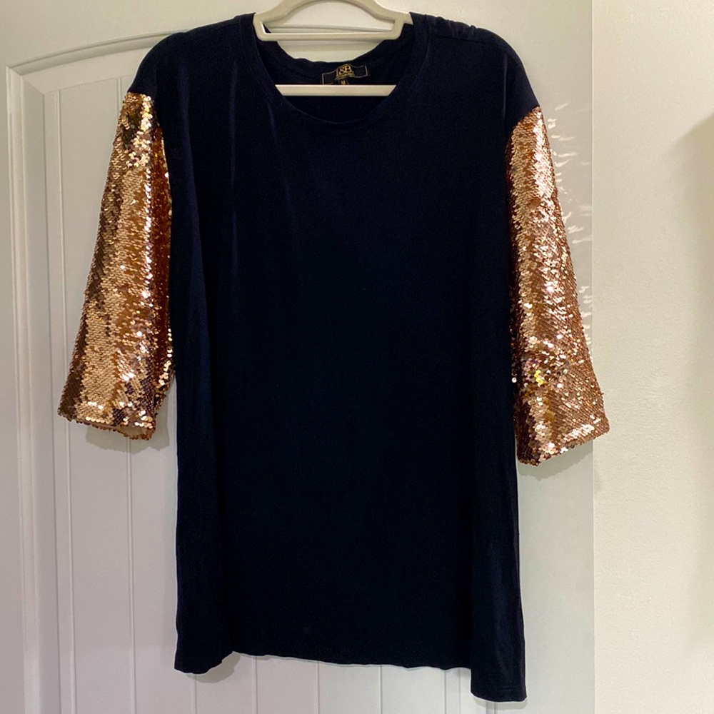 💥 Gold sequins sleeve shirt